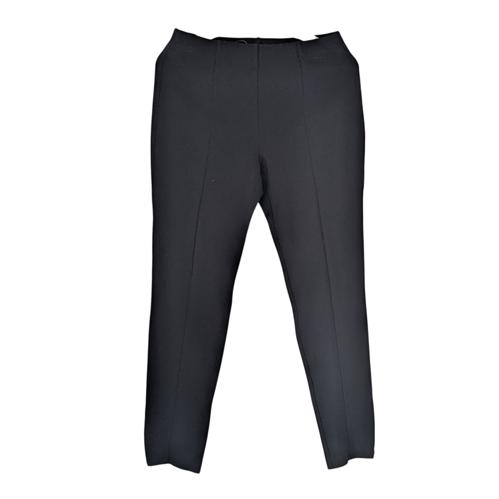 St John Couture Pants Women's Black Zip Ankle Ponte Seamed Skinny, M